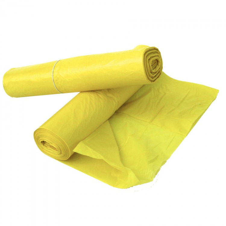 Sáčky do koše 60x80 žluté 20mi HDPE 50ks | Obalový materiál - Sáčky, tašky, střívka